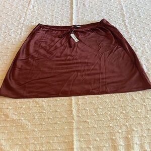 NWT Madewell Drawstring Mini Slip Skirt Size 12